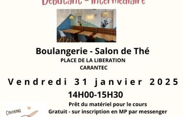 Cours débutant ou intermédiaire de crochet Le 31 janv 2025